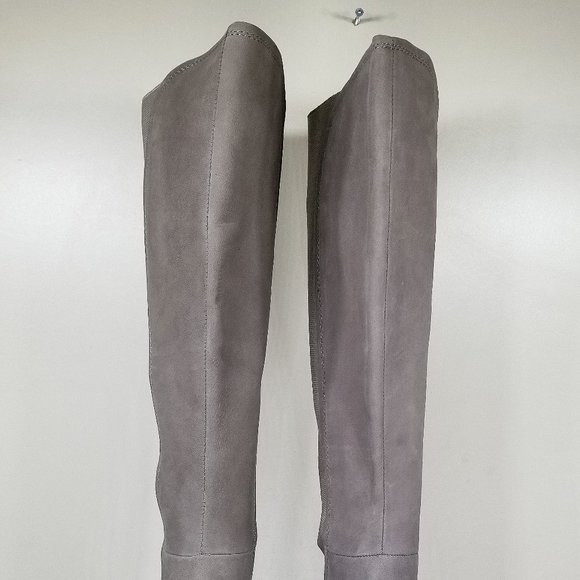 Louise et Cie Vallery Tall Boot, Light Gray Leather, Womens Size 8.5 M / 38.5 - Picture 5 of 15